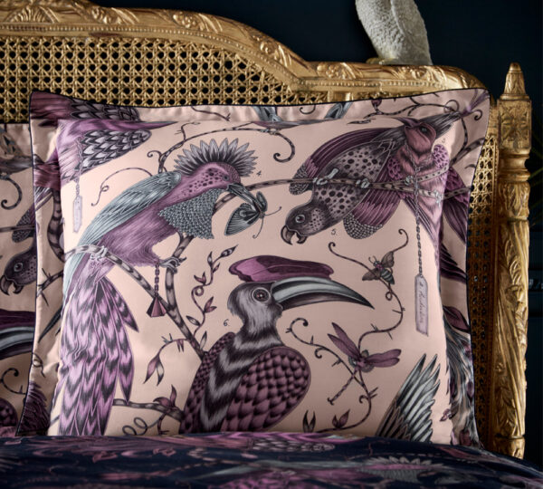 Audubon Pink Square Pillowcase